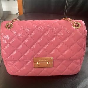 Michael Kors NEW Leather Sloan XL Chain Shoulder Dusty Rose